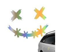 Pegatina para Coche con Cara Sonriente, Calcomanías Decorativas con Cara Sonriente para Coches Impermeables, Palos de Sonrisa Divertidos para Coche y Bicicleta, Pegatinas para Casco para Coches, Bicic