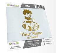 Pegatina para coche de bebé, 25 colores, con texto personalizado, 24 cm