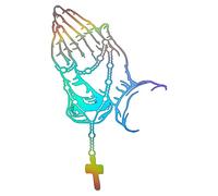 Pegatina para coche, rosario de perla, Dios Cristo, oración, gesto, pegatina para coche, tatuajes de coche, impermeable, creativo, autoadhesiva, reflectante para la ventana del coche de la motocicleta