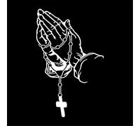 Pegatina para coche, rosario de perla, Dios Cristo, oración, gesto, pegatina para coche, tatuajes de coche, impermeable, creativo, autoadhesiva, reflectante para la ventana del coche de la motocicleta