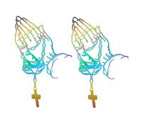 Pegatina para coche, rosario de perlas, Dios Cristo, oración, ventana, vinilo, para motocicleta, gesto automático, X4T3