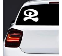 Pegatina para coche, vinilo de corte, adhesivo de el INDALO 12x10cm 2 UNIDADES (Blanco)