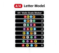 Pegatina para diapasón de violín pegatinas de entonación de notas musicales para principiantes tamaño 4/4 3/4 1/2 1/4 1/8 (Color : A5)