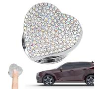 Pegatina para el botón de arranque y parada del motor | Pegatina con botón Glitter Strass Push to Start - Accesorios interiores autoadhesivos para automóviles, cubierta de botón de arranque en forma