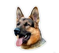 Pegatina para el coche Pastor Alemán 22 cm Pastor Alemán Pegatinas para Coche Mascota Perro Rasgado Pegatina Reflectante Impermeable Autoadhesivo Coche Parachoques Decoración de la luna trasera D2011#