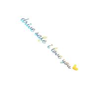 Pegatina Para Espejo Retrovisor - Conduce Seguro Te Amo Pegatina para Espejo de Coche,Decoración Interior Para Parabrisas Y Salpicadero De SUV Y Motocicleta - Viajes Nocturnos Trayectos Diarios Regalo