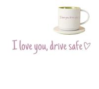 Pegatina para espejo retrovisor | Decoración interior impermeable | Te amo coche espejo lámina | para camión, coche, moto, sedán, SUV, camioneta, scooter, conducción nocturna de larga distancia