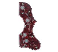 Pegatina para golpeador de guitarra acústica, golpeador autoadhesivo para guitarra folk J200, protección contra arañazos de celuloide de 2,5 mm con diseño de incrustación floral,