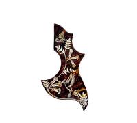 Pegatina Para Golpeador De Guitarra Acústica Golpeador Personalizado Artesanal Con Incrustaciones De Abulón Golpeador Jumbo Para Guitarra Acústica Con Diseño De Pájaro(2)