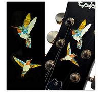 Pegatina para guitarras, bajo y ukeleles - Bailando colibríes, B-329DH