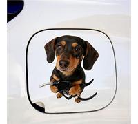 Pegatina para La Tapa del Depósito Combustible Juguetón Perro Salchicha, Adhesivo Autoadhesivo para Coche, Diseño Pequeño Creativo Motocicleta