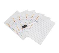 Pegatina para pizarra blanca, borrable, lavable y reutilizable; pizarra de escritura en seco con línea, incluye rotulador para pizarra blanca; planificador removible de tareas para
