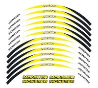 Pegatina para Rueda De Motocicleta, Llanta Reflectante A Rayas para Ducati Monster 1200SR 695 696 796 1100 1100S 797 821 795 S4R S6, Pegatinas Decorativas Protectoras