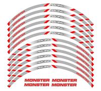 Pegatina para Rueda De Motocicleta, Llanta Reflectante A Rayas para Ducati Monster 1200SR 695 696 796 1100 1100S 797 821 795 S4R S6, Pegatinas Decorativas Protectoras