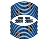 Pegatina para Rueda Delantera Y Trasera De Motocicleta, Pegatinas Reflectantes Llanta Neumático para Yamaha Xmax X-MAX Xmax, Raya Interior Adhesivo Cubo Rueda(BLU)