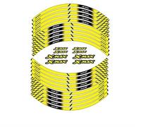 Pegatina para Rueda Delantera Y Trasera De Motocicleta, Pegatinas Reflectantes Llanta Neumático para Yamaha Xmax X-MAX Xmax, Raya Interior Adhesivo Cubo Rueda(Yellow)