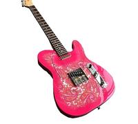 Pegatina personalizada for guitarra eléctrica con pintura brillante, ideal for músicos y entusiastas que buscan un instrumento agudo estilo personalizado