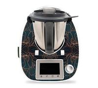 Pegatina protectora decorativa compatible con procesador de alimentos Thermomix TM5 Design Película adhesiva accesorio de cocina impermeable RX041 (05 flores)