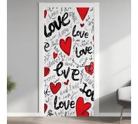 Pegatina Puerta Amar Murales Puertas Autoadhesivo Pegatinas para Puertas Amar Puerta Pared Mural 3D Interiores Decorativas Papel Pintado Pegatinas de Pared 88x200 cm m.3781