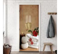 Pegatina Puerta Aromaterapia Murales Puertas Autoadhesivo Pegatinas para Puertas Masaje Puerta Pared Mural 3D Interiores Decorativas Papel Pintado Pegatinas de Pared 88x200 cm m.2808