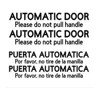 Pegatina puerta automatica, kit 4 pegatinas, 2 en Español y 2 en Ingles. Para vehiculos con puertas automaticas, servicios con pasajeros, autobuses, chofer, etc. Sugar Races Customs (Negro)