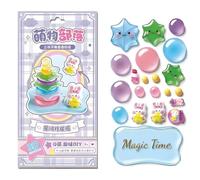 Pegatina Puffier, pegatinas decorativas adorables, diario de recortes, cuaderno, funda para teléfono, pegatinas reutilizables para álbumes de recortes, reutilización de pegatinas Puffier