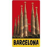 Pegatina Rectangular Sagrada Familia Barcelona 50x80 mm.