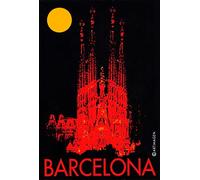 Pegatina Rectangular Sagrada Familia Barcelona 50x80 mm.
