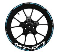 Pegatina Reflectante Impermeable Llanta Interior Exterior Calcomanía Decorativa para Cubo De Rueda para Yamaha MT-07, Juego MT 07, 2022(Color14)