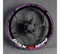 Pegatina Rueda Delantera Trasera Motocicleta, Pegatinas Reflectantes Raya Interior Llanta para Suzuki GSXS1000 Gsx-s 1000 R Fondo llanta Reflectante(Color16)