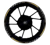 Pegatina Rueda Delantera Trasera Motocicleta Reflectante Impermeable Raya Interior Neumático Pegatinas para Yamaha MT-125 MT125 Fondo llanta Reflectante(Color16)
