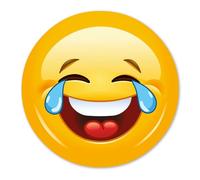 Pegatina Smile Tears I redonda Ø 10 cm I Sticker sonriente para portátil, scooter, moto, coche, puerta y más I resistente al clima I kfz307