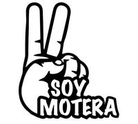Pegatina Soy motera® tamaño 12x10cm (Azul)