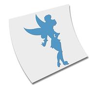 Pegatina - Sticker - Campanilla - Vinilo - Vinyl - Custom Disney - Tinker Bell - Corte (Azul Hielo)