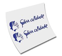 PEGATINA STICKER GALICIA CALIDADE RALLY VINILO DECAL VINYL VINILO (Azul Brillante)
