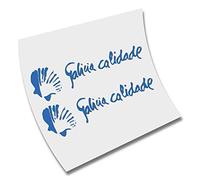PEGATINA STICKER GALICIA CALIDADE RALLY VINILO DECAL VINYL VINILO (Azul Cielo)