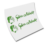 PEGATINA STICKER GALICIA CALIDADE RALLY VINILO DECAL VINYL VINILO (Verde Asturias)