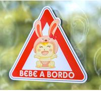 Pegatina Vinilo Bebe a Bordo, Baby on Board (12.5cm x 11cm)