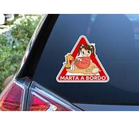 Pegatina Vinilo Bebe a Bordo, Baby on Board. Adhesivo vinilo para coche. (Personalizado)