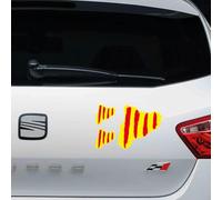 Pegatina vinilo Bicolor Forma Cataluña bandera 1ud 13x13cm/2ud 6x6cm