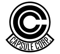 Pegatina vinilo Capsule Corp Bola de drac (9x10cm, Rojo)