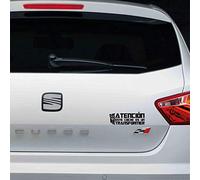 Pegatina vinilo Este vehículo es un tranformer 14x4cm (AZUL)