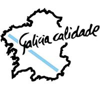 Pegatina vinilo Galicia calidad 12x9cm (Azul oscuro)