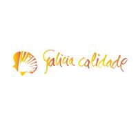 Pegatina vinilo Galicia Calidade 15x3,5cm (Oro)