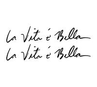 Pegatina vinilo La vita e Bella (Fucsia, 2XL - Dos unidades 58x11cm)