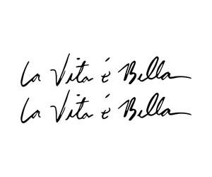Pegatina vinilo La vita e Bella (Rosa, 2XL - Dos unidades 58x11cm)