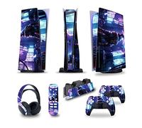 Pegatinas 04729 Para PS5 Consola Disc Edition & Digital Pegatina Vinilo Calcomanía Cubierta Para Ps5 Mando & Estación Carga & Auriculares & Multimedia Cubierta De Calcomanía(Digital Edition)