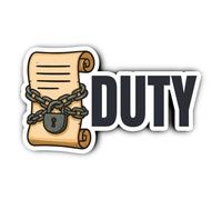 Pegatinas: 200 mm, 1 unidad, diseño de abogados de deber para bufete y tribunal