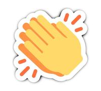 Pegatinas: 200 mm, 1 unidad, diseño de emoji gigante aplausos manos aplaudiendo pegatinas de pared