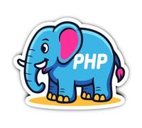 Pegatinas: 200 mm, 1 unidad, gigante PHP elefante adhesivo de pared para salas de desarrollo